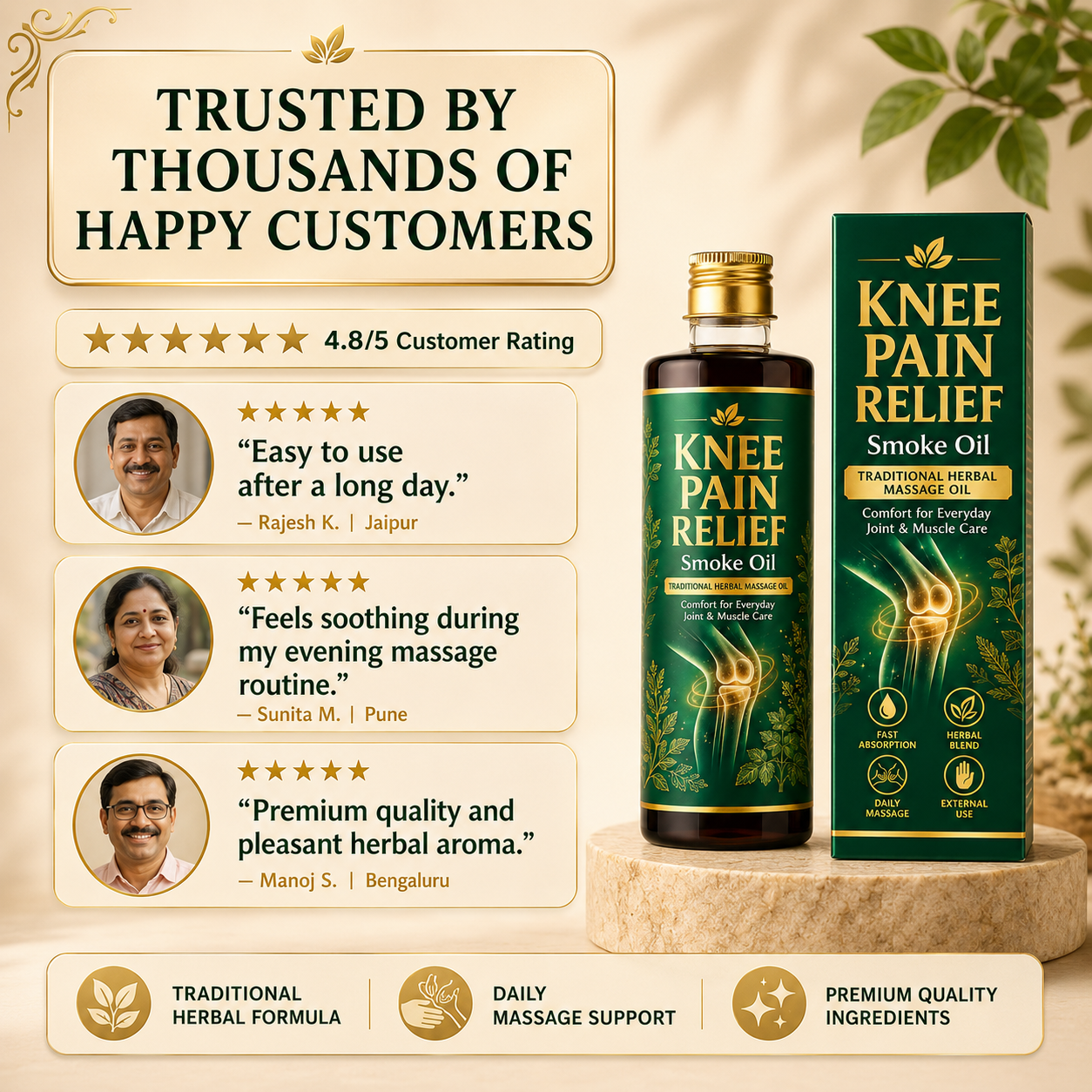 Knee Pain Relief Smoke Oil