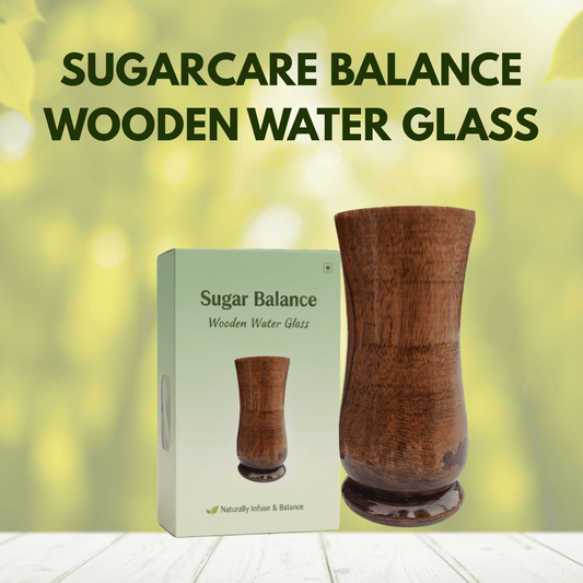 Sugar Balance Wooden Water Glass (100% Natural Jamun Wood)