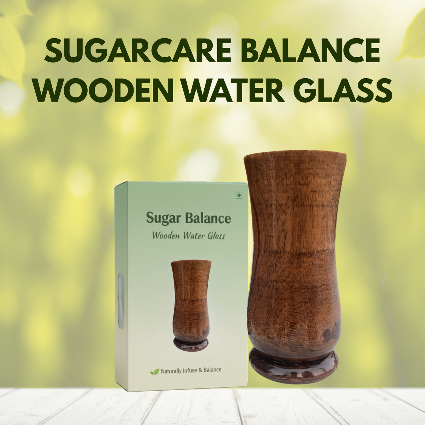 Sugar Balance Wooden Water Glass (Zero Side Effects)