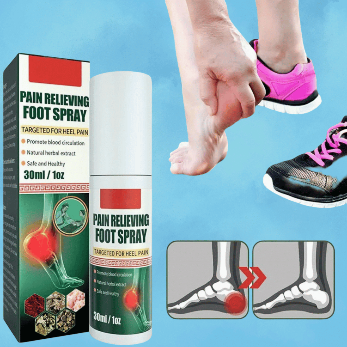 QuickRelief™ - Foot & Joint Pain Relieving Spray - (Buy 1 Get 1 Free)