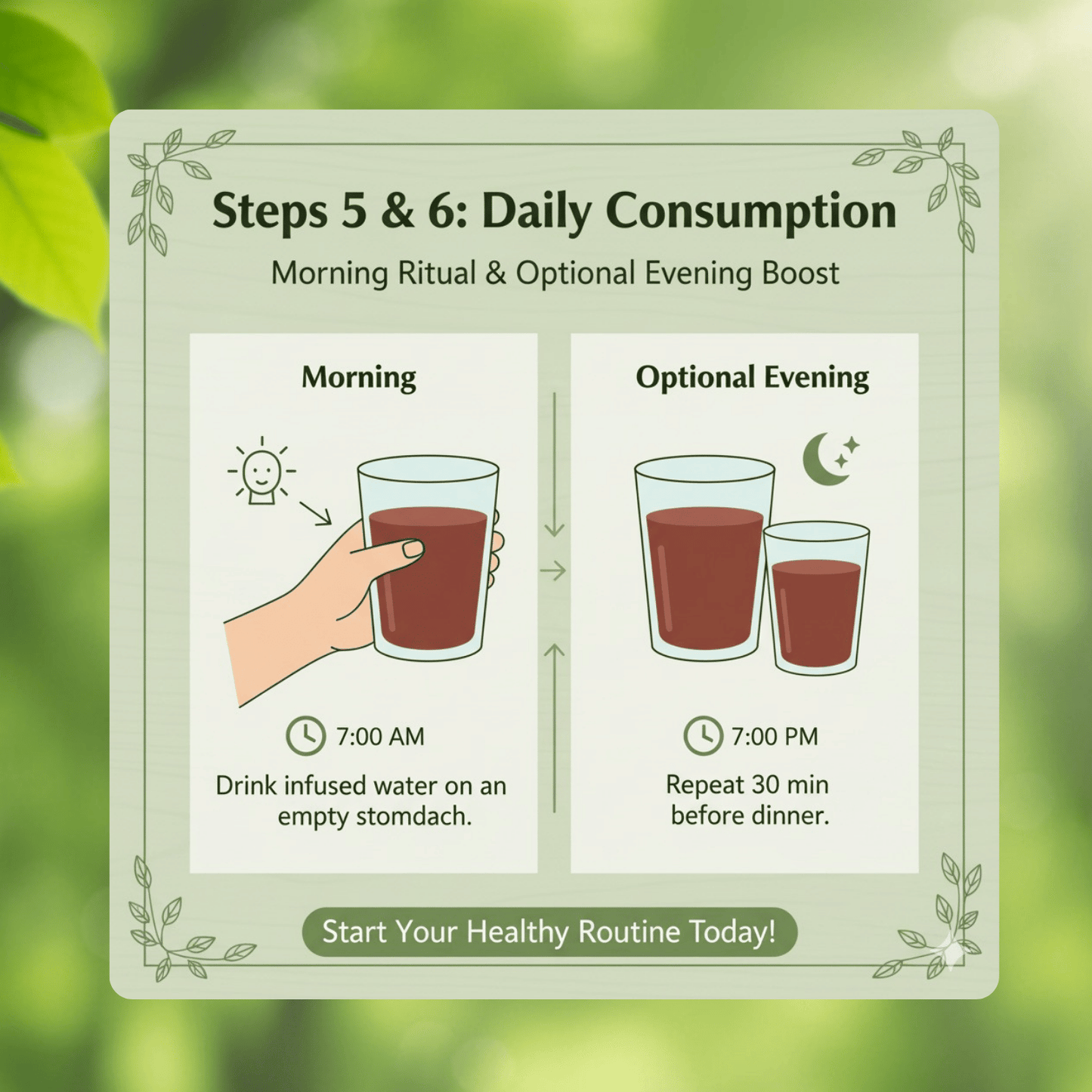 Sugar Balance Wooden Water Glass (Natural Sugar Solution)