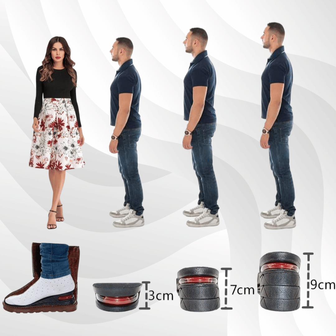 MaxHeight - 4 Layer Height Enhancing Insoles (Increase Height Upto 3 Inches)