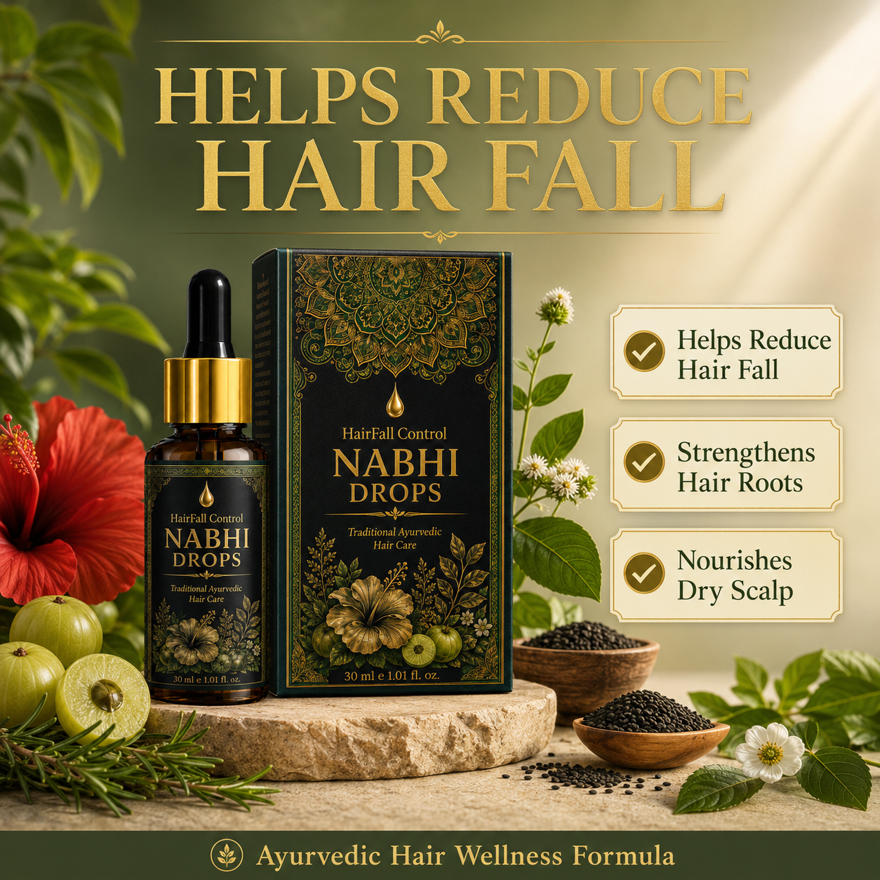 Grow Hair - HairFall Control Nabhi Oil