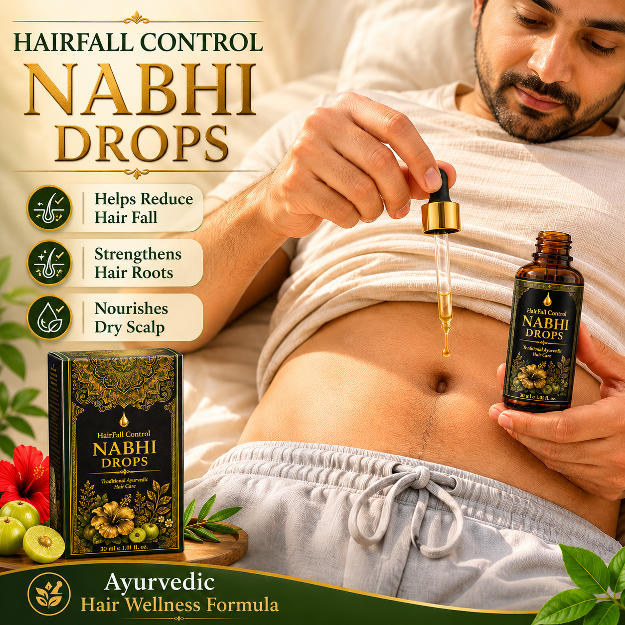 Grow Hair - HairFall Control Nabhi Oil