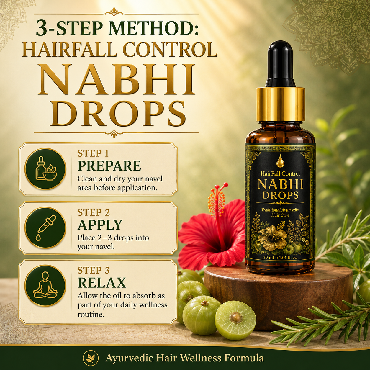 Grow Hair - HairFall Control Nabhi Oil