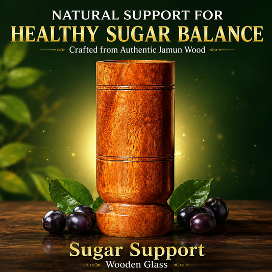 Sugar Control Wooden Water Glass (100% Ayurvedic)