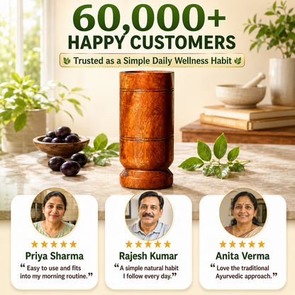 Sugar Control Wooden Water Glass (100% Natural)