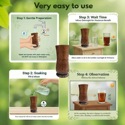 Sugar Balance Wooden Water Glass