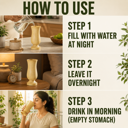 Detox Glass - Body Detox Wooden Water Glass (100% Natural Neem Wood)