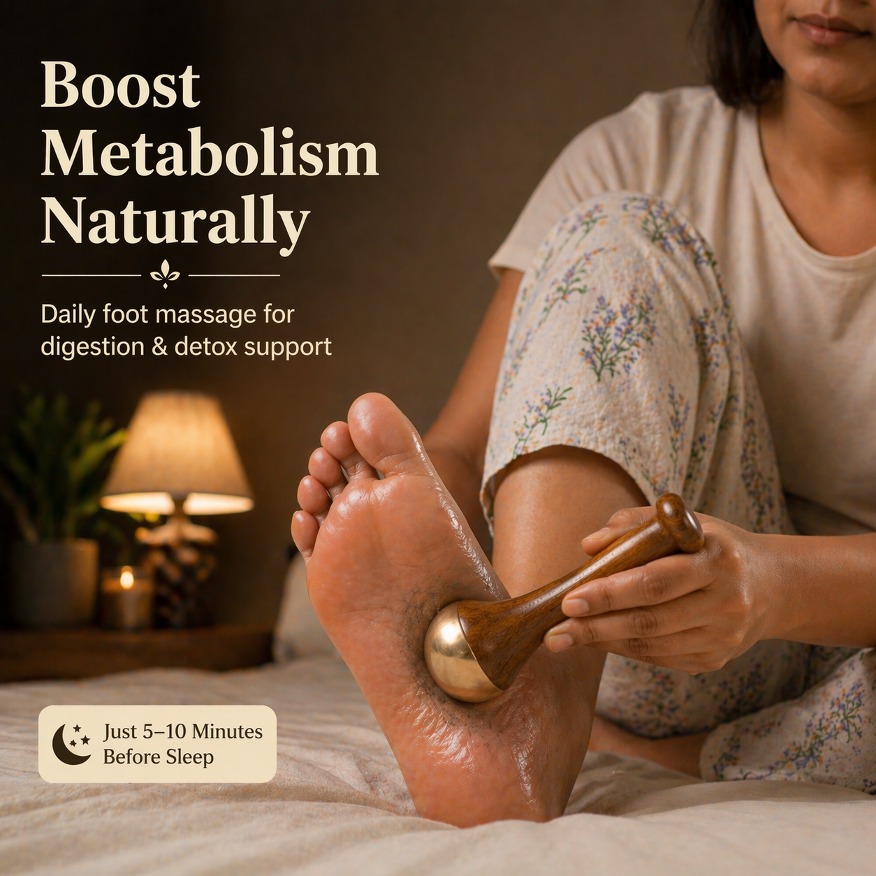 Weight Management and Body Detox Kansa Wand Foot Massager