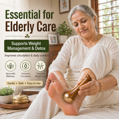 Weight Management and Body Detox Kansa Wand Foot Massager